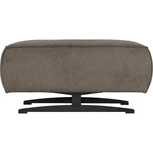 Hocker PLACES OF STYLE Murcia Gr. B/H/T: 94 cm x 46 cm x 60 cm, Luxus-Microfaser weich, grau (stone) Sitzhocker Hocker mit Federkern, Keder und besonderen Metallfüßen