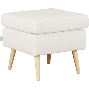 Hocker Salla, beige (natur), B:58cm H:49cm T:58cm, Samtcord (92% Polyester 8% Polyamid), Struktur (100% Polyester), Struktur Hahnentritt (100% Polyester), Struktur fein (100% POlyester), Samtoptik (100% Polyester), Fellimitat (100%Polyester), GUIDO MARIA