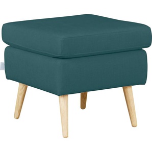 Hocker Salla, blau (petrol), B:58cm H:49cm T:58cm, Samtcord (92% Polyester 8% Polyamid), Struktur (100% Polyester), Struktur Hahnentritt (100% Polyester), Struktur fein (100% POlyester), Samtoptik (100% Polyester), Fellimitat (100%Polyester), GUIDO MARIA