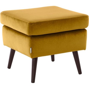 Hocker Salla, gold, B:58cm H:49cm T:58cm, Samtcord (92% Polyester 8% Polyamid), Struktur (100% Polyester), Struktur Hahnentritt (100% Polyester), Struktur fein (100% POlyester), Samtoptik (100% Polyester), Fellimitat (100%Polyester), GUIDO MARIA