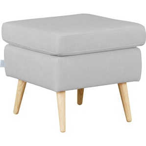 Hocker Salla, grau (hellgrau), B:58cm H:49cm T:58cm, Samtcord (92% Polyester 8% Polyamid), Struktur (100% Polyester), Struktur Hahnentritt (100% Polyester), Struktur fein (100% POlyester), Samtoptik (100% Polyester), Fellimitat (100%Polyester), GUIDO