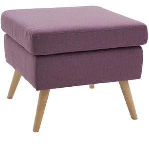 Hocker Salla, lila, B:58cm H:49cm T:58cm, Samtcord (92% Polyester 8% Polyamid), Struktur (100% Polyester), Struktur Hahnentritt (100% Polyester), Struktur fein (100% POlyester), Samtoptik (100% Polyester), Fellimitat (100%Polyester), GUIDO MARIA