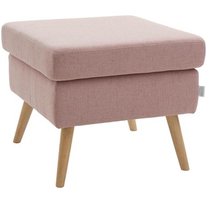 Hocker Salla, rosa (rosé), B:58cm H:49cm T:58cm, Samtcord (92% Polyester 8% Polyamid), Struktur (100% Polyester), Struktur Hahnentritt (100% Polyester), Struktur fein (100% POlyester), Samtoptik (100% Polyester), Fellimitat (100%Polyester), GUIDO MARIA