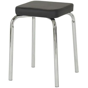 Hocker - schwarz - Materialmix - 31 cm - 47 cm - cm 31,0 | Möbel Kraft