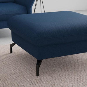 Hocker SIT&MORE Fashion Gr. B/H/T: 89 cm x 45 cm x 89 cm, Soft clean, mit Federkern, blau Sitzhocker inklusive Federkern, mit hochwertigen, schwarzen Metallfüßen