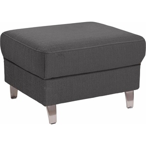 Hocker SIT&MORE Gr. B/H/T: 75 cm x 47 cm x 63 cm, Struktur, mit Federkern, grau (dunkelgrau) Sitzhocker Hocker