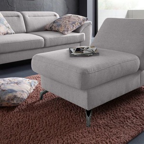 Hocker SIT&MORE Gr. B/H/T: 114 cm x 43 cm x 71 cm, Feinstruktur, mit satiniertem Nickelfuß, grau Sitzhocker Hocker Fußhöhe 12 cm, mit Klappfunktion, wahlweise in 2 Fußfarben