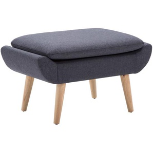 Hocker Stoffbezug 73 x 43 x 42 cm Dunkelgrau