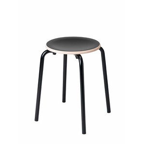 Hocker TabCollege schwarz matt, Designer Perfecta, 46x35x35 cm