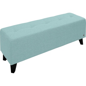 Hockerbank TOM TAILOR HOME NORDIC Hocker Gr. B/H/T: 121 cm x 46 cm x 36 cm, Struktur fein TBO, blau (ice blue tbo 56) Sitzbank Bettbank Bettbänke mit Knopfheftung auf der Sitzfläche