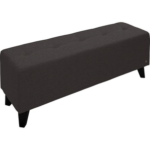 Hockerbank TOM TAILOR HOME NORDIC Hocker Gr. B/H/T: 121 cm x 46 cm x 36 cm, Struktur fein TBO, grau (anthracite tbo 9) Sitzbank Bettbank Bettbänke mit Knopfheftung auf der Sitzfläche