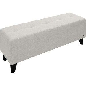 Hockerbank TOM TAILOR HOME NORDIC Hocker Gr. B/H/T: 121 cm x 46 cm x 36 cm, Struktur fein TBO, grau (powder grey tbo 39) Sitzbank Bettbank Bettbänke mit Knopfheftung auf der Sitzfläche