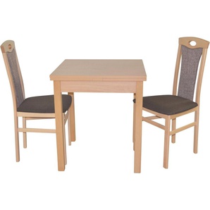 HOFMANN LIVING AND MORE Essgruppe 3tlg. Tischgruppe, (Spar-Set, 3-tlg., 3tlg. Tischgruppe), Stühle montiert