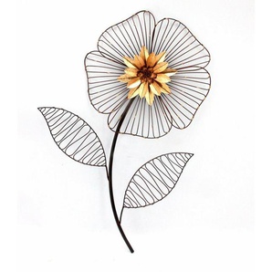 HOFMANN LIVING AND MORE Wanddekoobjekt Wanddeko Blume, Wanddekoration aus Metall