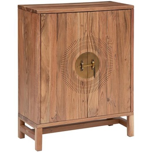 Hohes Sideboard Jiling Mahagoni, 80x35 cm