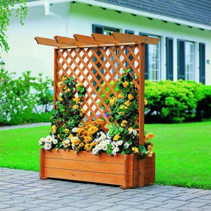Holz-Rankkasten m. Pergola Kiefernholz massiv imprägniert Pflanzkasten Promadino