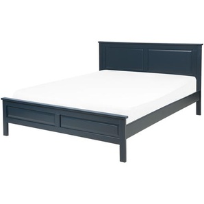 Holzbett Blau 140 x 200 cm Mit Lattenrost Elegante Ausstrahlung Klassisch