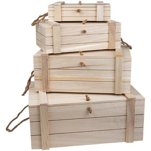 Holzboxen -  Set mit Deckel personalisiert Holzkisten Aufbewahrungsboxen in verschiedenen Größen