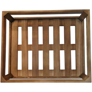 Holzkiste ca. 46 x 37 x 14 cm Korb Aufbewahrung braun Kiste
