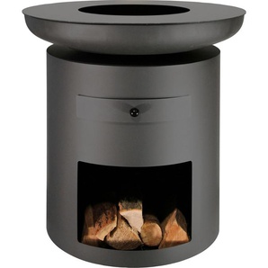Holzkohlegrill BUSCHBECK Grillsäule Sioux Grills Gr. B/H/T: 80 cm x 88 cm x 80 cm, schwarz Holzkohlegrills BxH: 80x88cm