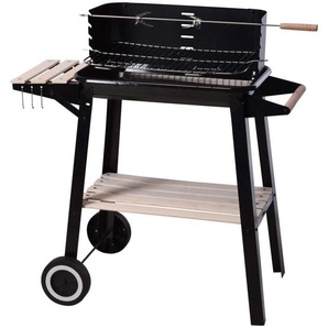 Holzkohlegrill ProGarden 86,5 cm Schwarz