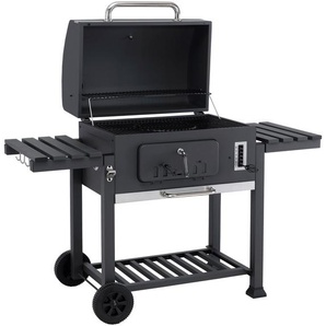 Holzkohlegrill TEPRO Grillwagen Toronto XXL Grills Gr. B/H/T: 152 cm x 137 cm x 73 cm, grau (anthrazit, edelstahlfarben) Holzkohlegrills BxTxH: 152x73x137cm, mit 2 Grillrosten und Pizzastein Vorrichtung