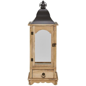 Holzlaterne | holzfarben | Metall, Glas , Holz, Metall, Glas , Holz | 24 cm | 68,2 cm | 24 cm |
