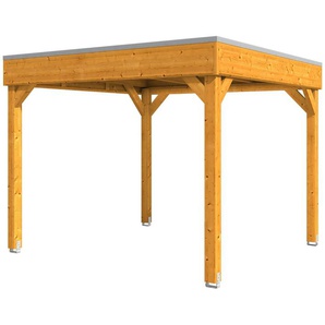 Holzpavillon SKANHOLZ Toulouse Pavillons Gr. B/H/T: 302 cm x 244 cm x 302 cm, braun (eiche hell) Feststehende Pavillons BxTxH:302x302x244 cm, inkl. Aufschraubstutzen
