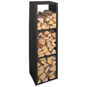 Holzregal Metall schwarz Brennstoffregal