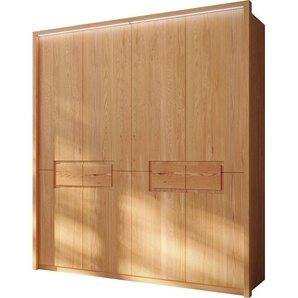Home affaire Kleiderschrank Léopoldine, aus Kernbuche, inkl. Passepartout Massivholz-Kleiderschrank, im 50 cm Raster planbar