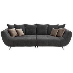 Hom`in Bigsofa, Schwarz, Textil, 2-3-Sitzer, Füllung: Schaumstoff, 300x79x133 cm, Stoffauswahl, Wohnzimmer, Sofas & Couches, Sofas, Bigsofas