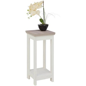 Hom`in Blumenständer, Grau, Weiß, Holzwerkstoff, 30x65x30 cm, Wohnzimmer, Wohnzimmertische, Blumenständer
