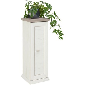 Hom`in Blumenständer, Grau, Weiß, Holzwerkstoff, 30x85x30 cm, Wohnzimmer, Wohnzimmertische, Blumenständer
