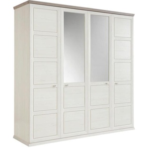 Hom`in Drehtürenschrank, Grau, Weiß, Metall, 2 Fächer, 205x209x60 cm, Typenauswahl, Beimöbel erhältlich, in verschiedenen Größen Holzdekoren