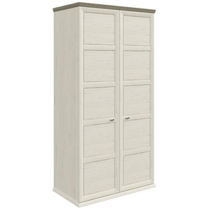 Hom`in Drehtürenschrank, Grau, Weiß, Holzwerkstoff, 1 Fächer, 104x209.5x60 cm, Beimöbel erhältlich, in verschiedenen Größen erhältlich, Kinder- &