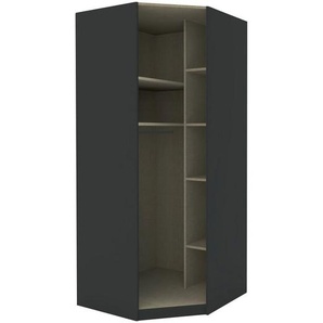 Hom`in Eckschrankkorpus System Unit, Anthrazit, Holzwerkstoff, 6,6 Fächer, 91.1x210x91.1 cm, Schlafzimmer, Kleiderschränke, Eckschränke