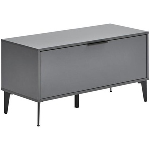 Hom`in Garderobenbank , Anthrazit , Metall , 2-Sitzer , 92x48x40 cm , Typenauswahl, Truhe im Sitz , Garderobe, Garderobenbänke, Garderobenbänke