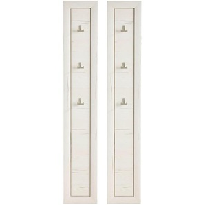 Hom`in Garderobenpaneel, Pinien, Weiß, 27x162x2.5 cm, Aufhängemöglichkeit, Garderobe, Garderobenpaneele, Garderobenpaneele