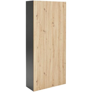 Hom`in Garderobenschrank, Anthrazit, Eiche Artisan, Holzwerkstoff, 2 Fächer, 80x180x34 cm, Typenauswahl, wandhängend, Garderobe, Garderobenschränke