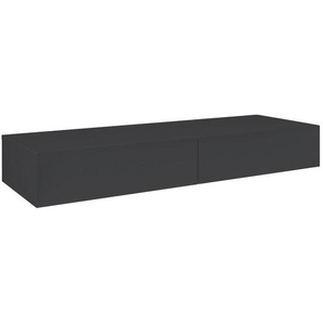 Hom`in Konsolentisch, Anthrazit, Holzwerkstoff, 2 Schubladen, 40x16x110 cm, Wohnzimmer, Wohnzimmertische, Konsolentische
