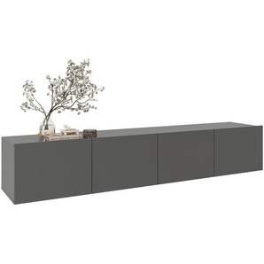 Hom`in Lowboard, Anthrazit, Holzwerkstoff, 200x36.7x42 cm, hängend, Wohnzimmer, Wohnwände, Lowboards, Lowboards hängend