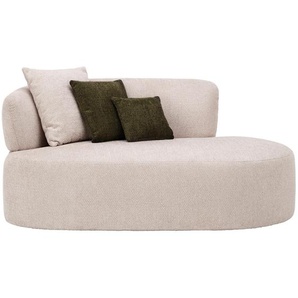 Hom`in Récamiere, Dunkelgrün, Beige, Textil, 166x86x105 cm, Typenauswahl, Stoffauswahl, seitenverkehrt erhältlich, Hocker Rücken echt, Wohnzimmer,