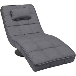 Hom`in Relaxliege , Grau , Textil , Uni , 1-Sitzer , Füllung: Schaumstoff , 74x86x162 cm , Made in EU , Stoffauswahl, Rücken echt , Wohnzimmer, Sessel, Relaxliegen
