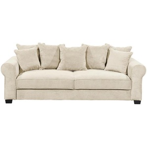 Hom`in Schlafsofa, Creme, Textil, 2-Sitzer, Füllung: Polyester, 247x95x125 cm, Stoffauswahl, Liegefunktion, Rücken echt, Wohnzimmer, Sofas & Couches,