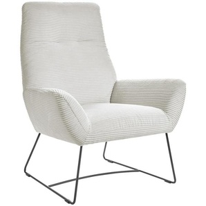 Hom`in Sessel, Weiß, Textil, 82x102x81 cm, Lederauswahl, Stoffauswahl, Wohnzimmer, Sessel, Polstersessel