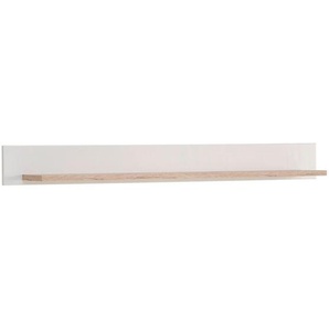 Hom`in Wandboard, Grau, Eiche, Holzwerkstoff, 147x16x22 cm, Wohnzimmer, Regale, Wandboards