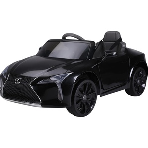 HOMCOM Kinderauto Kinderfahrzeug das offiziell lizenzierte Aufsitz-Lexus LC500 für 3-6 Jahre Elektroauto mit 2,4G Fernsteuerung MP3/USB Licht Musik Kunststoff Metall Schwarz 106 x 43 x 44 cm 370-117BK