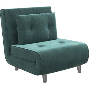 HOMCOM Schlafsessel Klappsessel mit Bettfunktion Einzelsofa mit Kissen Samtoptik 839-893V00DG