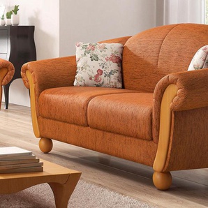 2-Sitzer HOME AFFAIRE Milano Sofas Gr. B/H/T: 159 cm x 83 cm x 81 cm, Chenille, orange (terrakotta) 2-Sitzer Sofas
