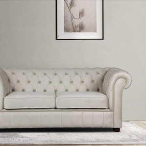 Home affaire 3-Sitzer CHARENTE, optionale Schlafsofa, Chesterfield-Sofa, Bettfunktion, mit edler Knopfheftung und typischen Armlehnen, B/T/H 198/89/74 cm